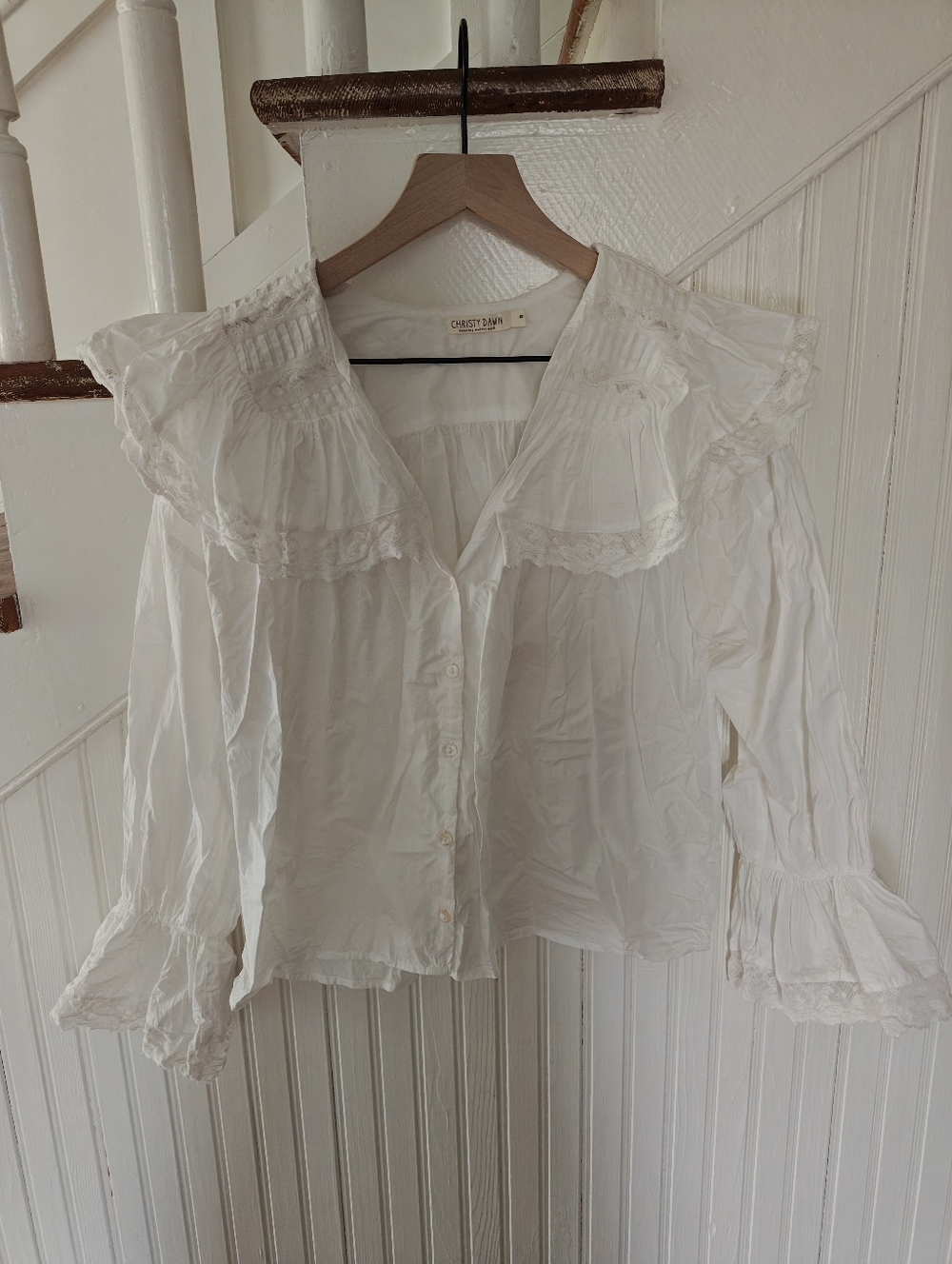 Christy Dawn White Lace Top